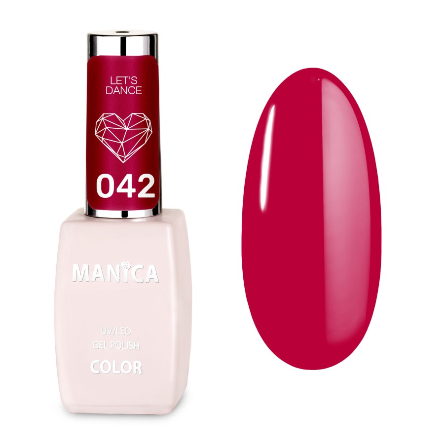Malinowy Lakier Hybrydowy LED/UV 10ml z Efektem | MANICA.PL