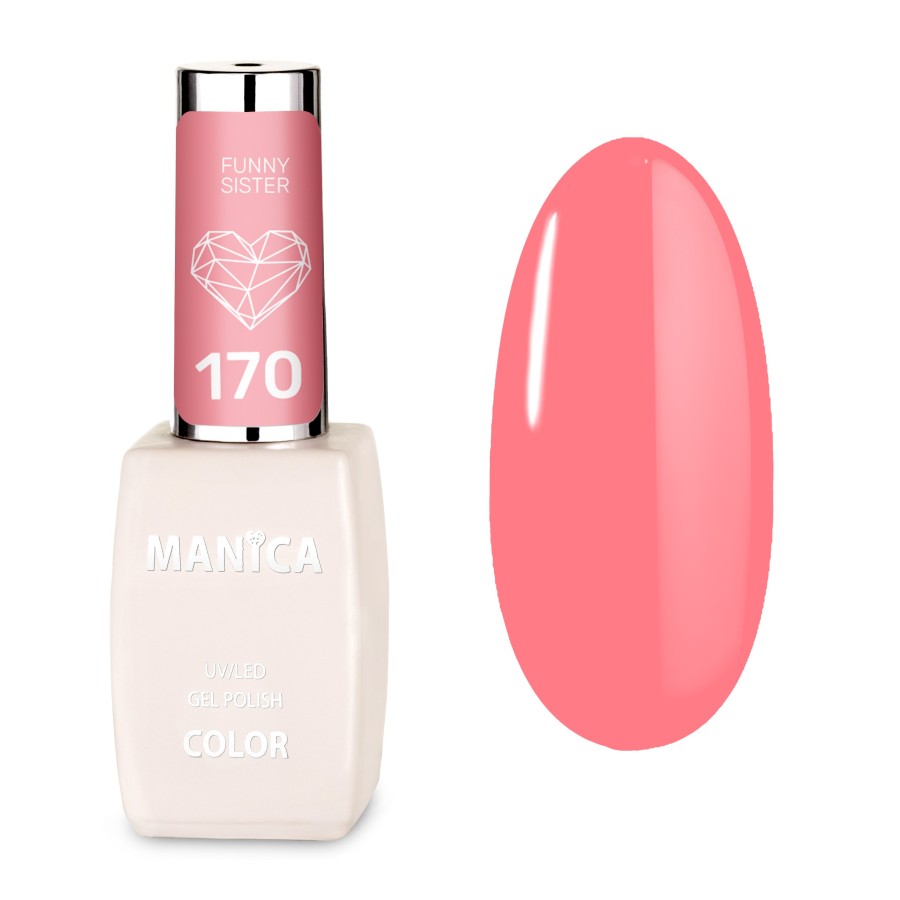 Koralowy Lakier Hybrydowy LED/UV 10ml - elegancki manicure | MANICA.PL