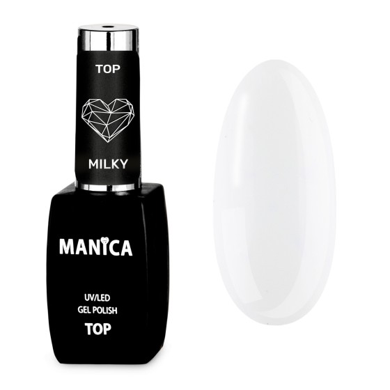 Top hybrydowy UV/LED Gel Polish Top Milky manicure | MANICA.PL