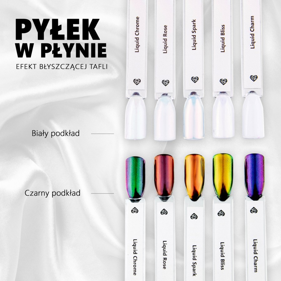 Liquid Chrome pyłek w płynie 5ml Efekt metaliczny manicure | MANICA.PL
