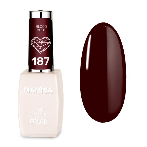 Manica Lakier hybrydowy LED/UV  10ml - Blood Mood - 187
