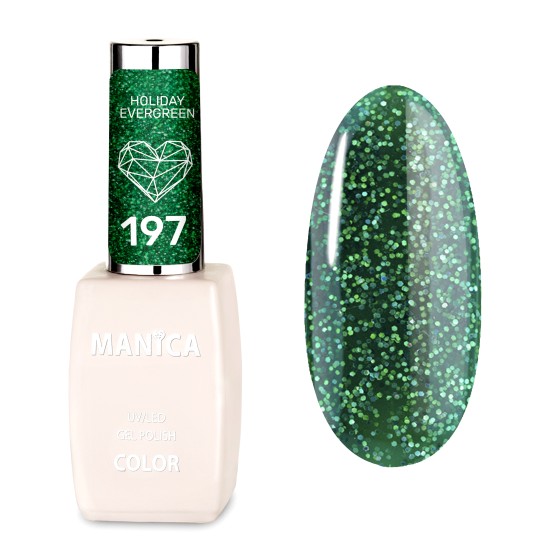 Manica Lakier hybrydowy LED/UV 10ml - Holiday Evergreen  - 197