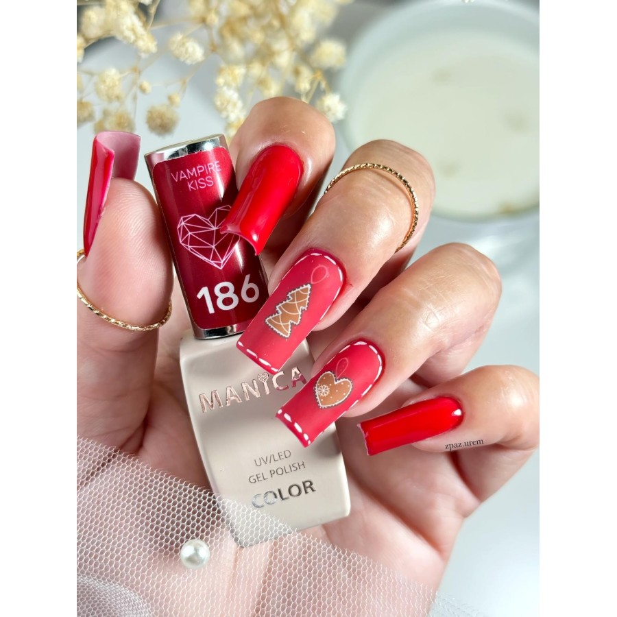 Manica Lakier hybrydowy LED/UV  10ml - Vamipre Kiss - 186