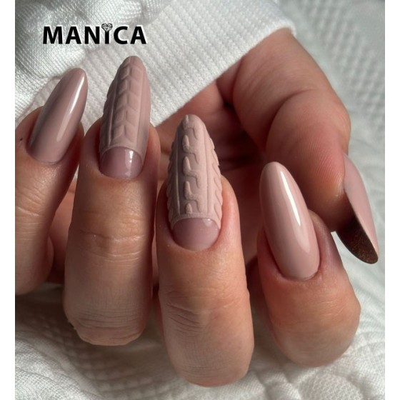 Beżowy lakier Hybrydowy LED/UV karmelowy manicure  | MANICA.PL