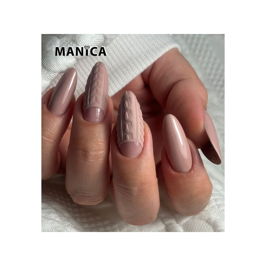 Beżowy lakier Hybrydowy LED/UV karmelowy manicure  | MANICA.PL