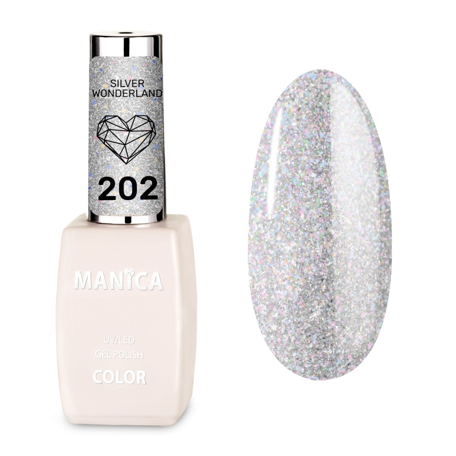 Manica Lakier hybrydowy LED/UV 10ml - Silver Wonderland - 202