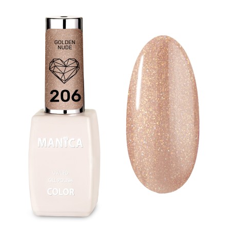 Manica Lakier hybrydowy LED/UV 10ml - Golden Nude- 206