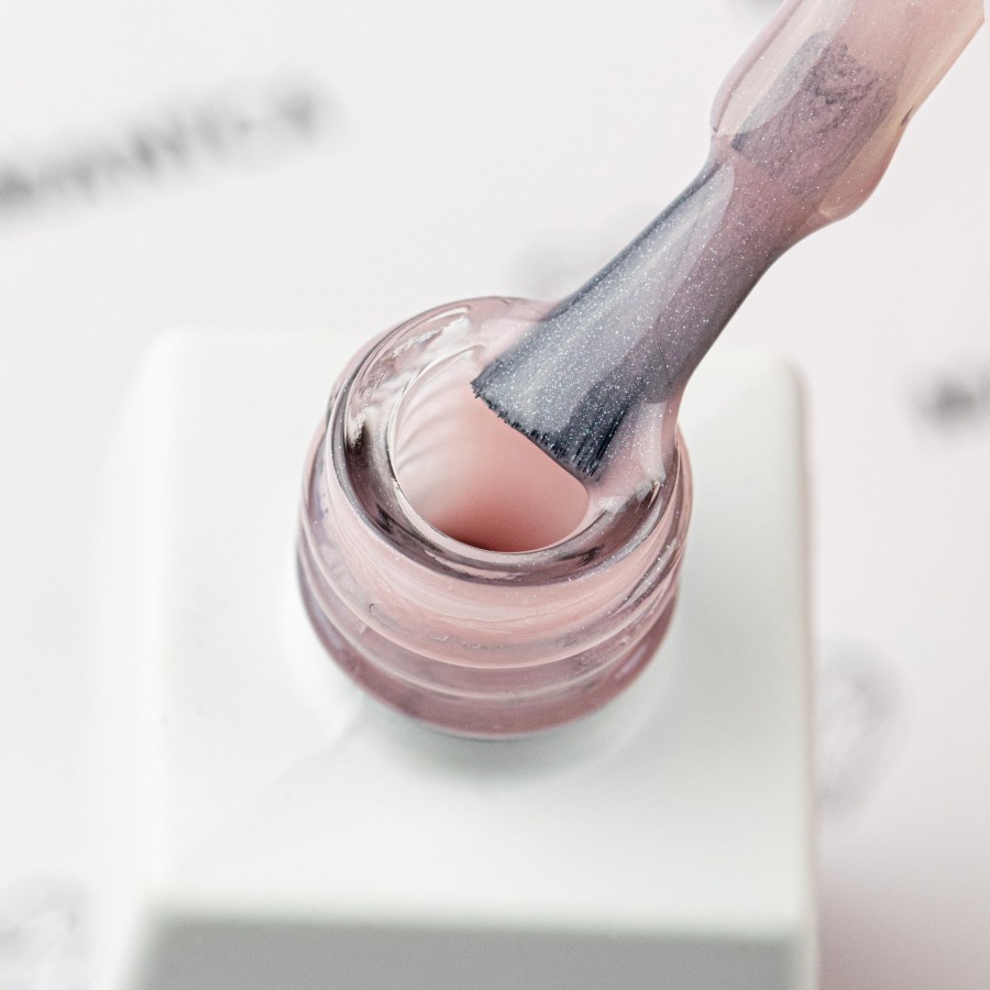 Baza hybrydowa UV/LED  subtelny różowy z efektem shimmer | MANICA.PL