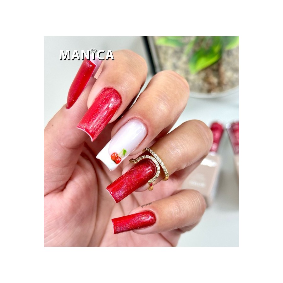 Manica Lakier hybrydowy Cat Eye LED/UV 10ml -  Mars Flame - 223
