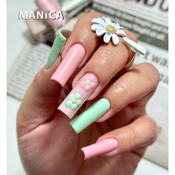 Pastelowy zielony Lakier Hybrydowy LED/UV świeży manicure | MANICA.PL