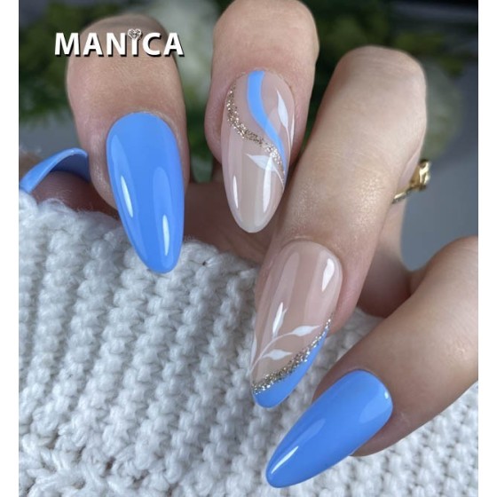 Niebieski Lakier Hybrydowy LED/UV świeży odcień manicure | MANICA.PL