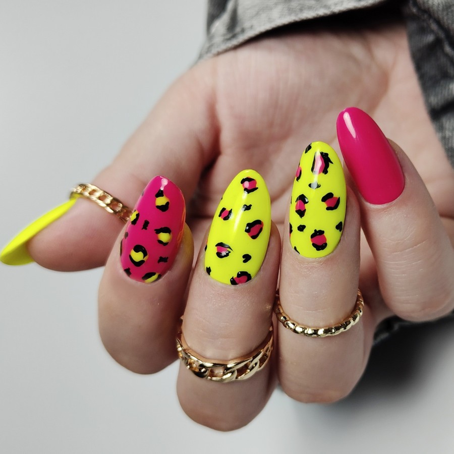 Neonowy Żółty Lakier Hybrydowy LED/UV słoneczny manicure | MANICA.PL