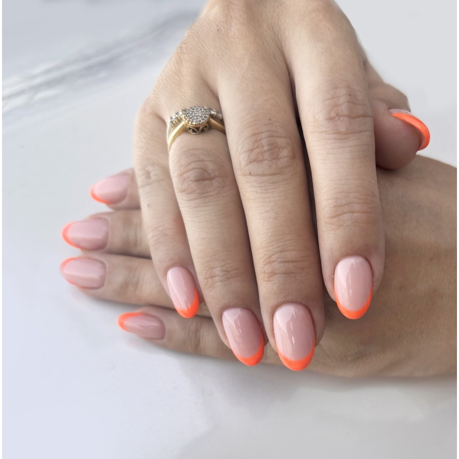 Pomarańczowy Neonowy Lakier Hybrydowy LED/UV żywy manicure | MANICA.PL