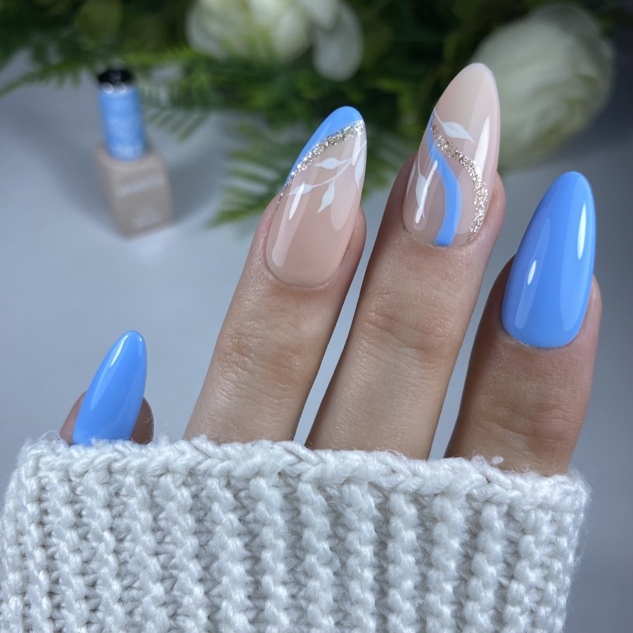 Błękitny Lakier Hybrydowy LED/UV letni manicure | MANICA.PL