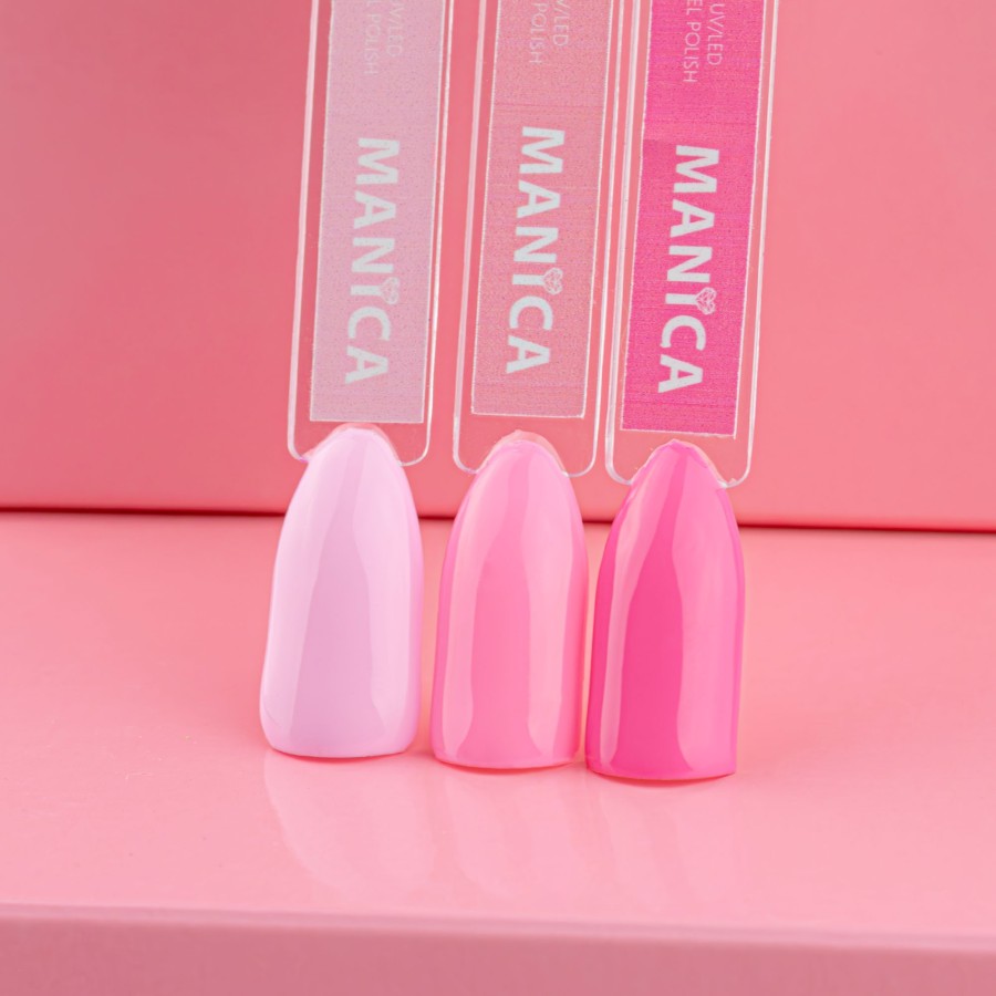 Cukierkowy Lakier hybrydowy LED/UV słodki różowy odcień  | MANICA.PL