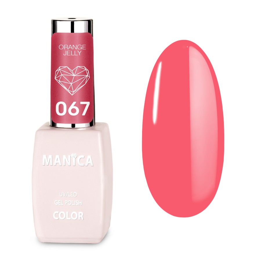 Pomarańczowy Lakier Hybrydowy LED/UV 10ml  Żelowy Efekt | MANICA.PL