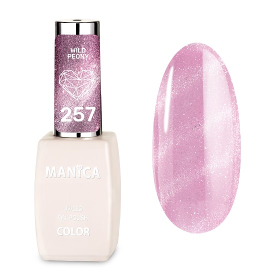 Manica Lakier hybrydowy Cat Eye LED/UV 10ml - Wild Peony  - 257