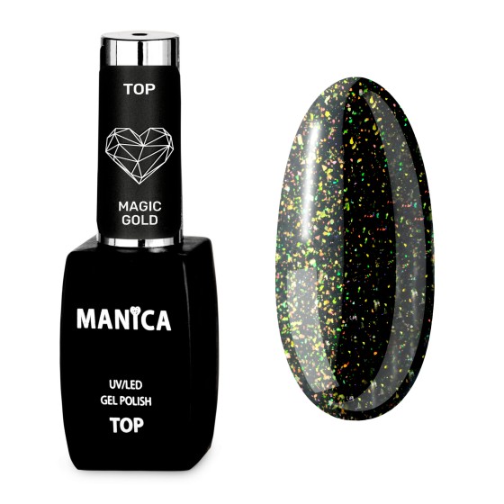 Manica Top hybrydowy UV/LED Gel Polish Top Magic Gold 10ml