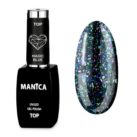 Manica Top hybrydowy UV/LED Gel Polish Top Magic Blue 10ml