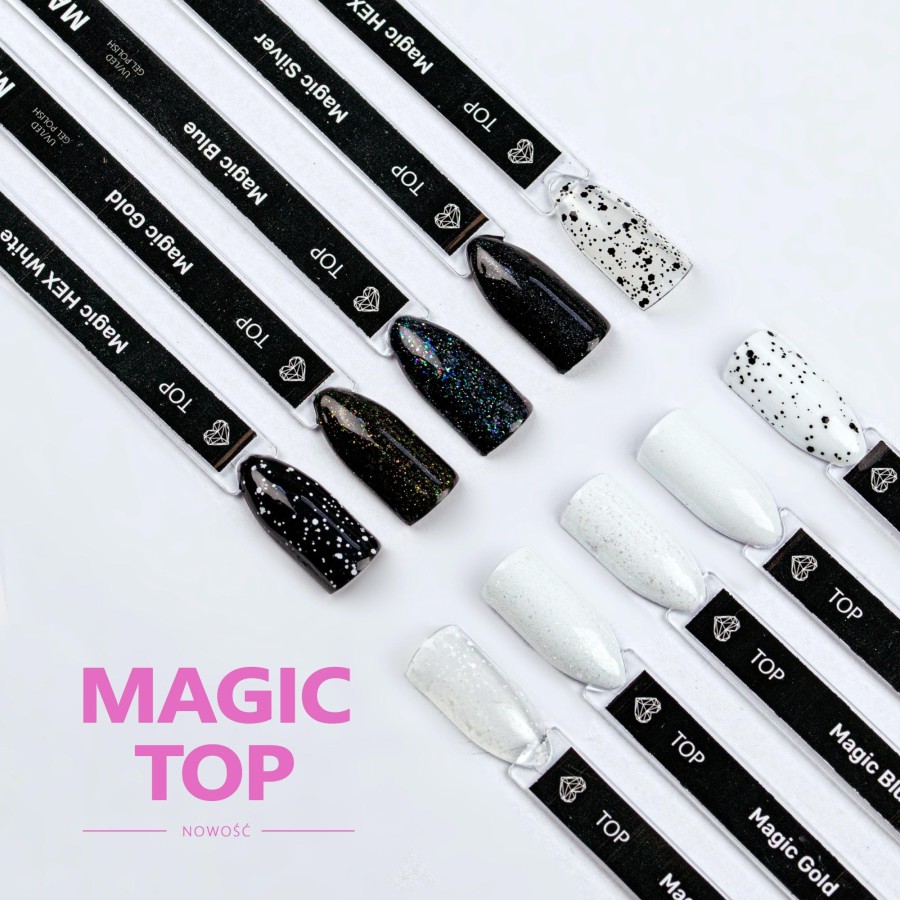 Manica Top hybrydowy UV/LED Gel Polish Top Magic Hex Black 10ml