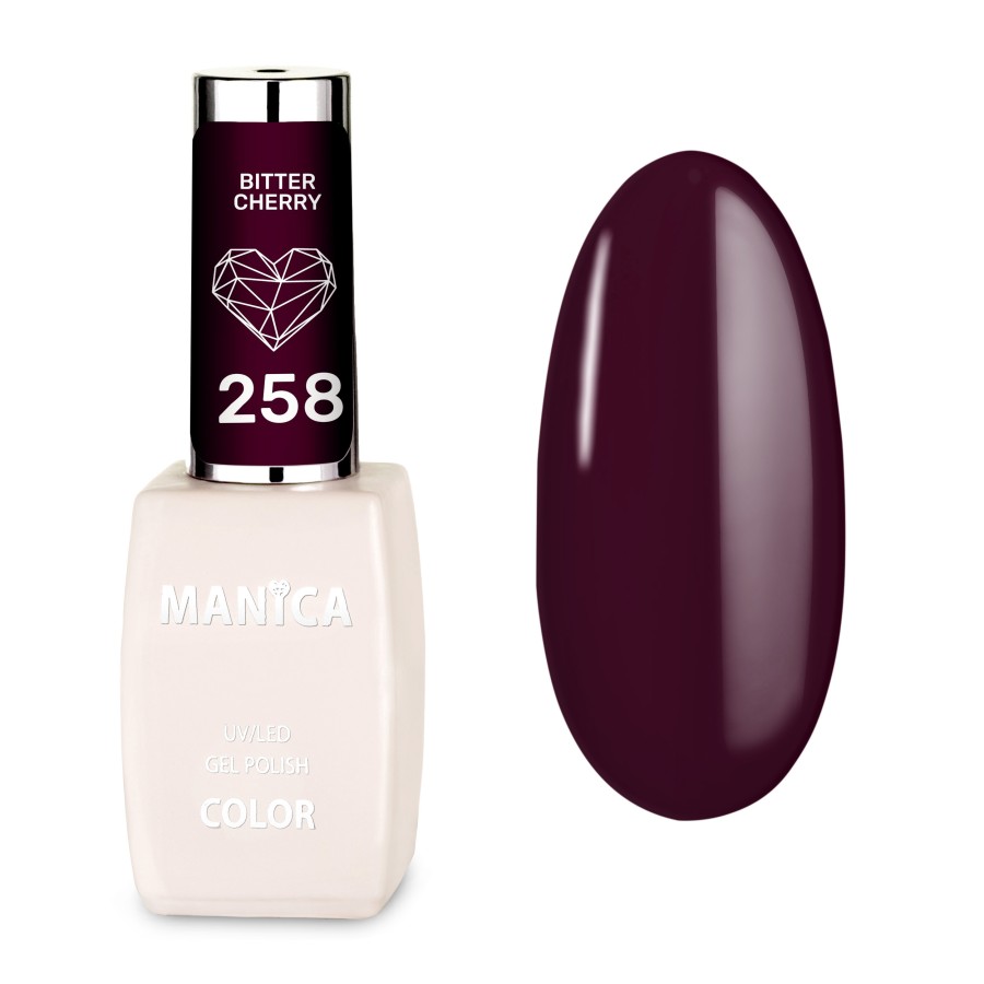 Manica Lakier hybrydowy LED/UV 10ml - Bitter Cherry - 258