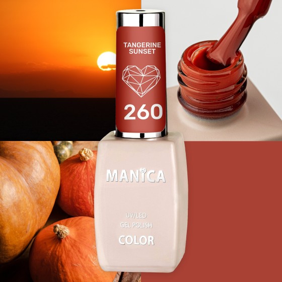 Manica Lakier hybrydowy LED/UV 10ml - Tangerine Sunset  - 260