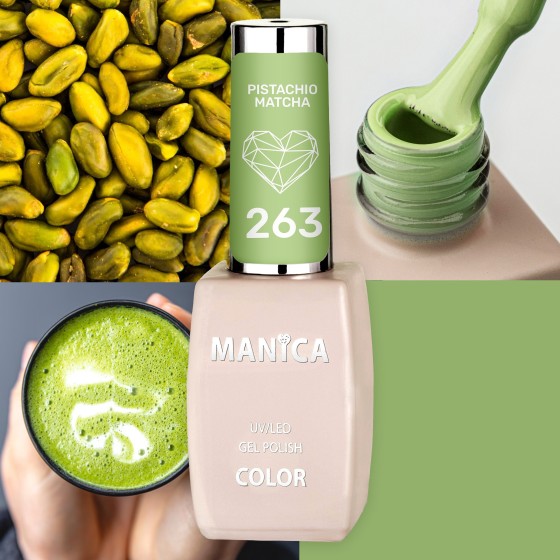 Manica Lakier hybrydowy LED/UV 10ml - Pistachio Matcha  - 263