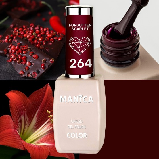 Manica Lakier hybrydowy LED/UV 10ml - Forgotten Scarlet  - 264