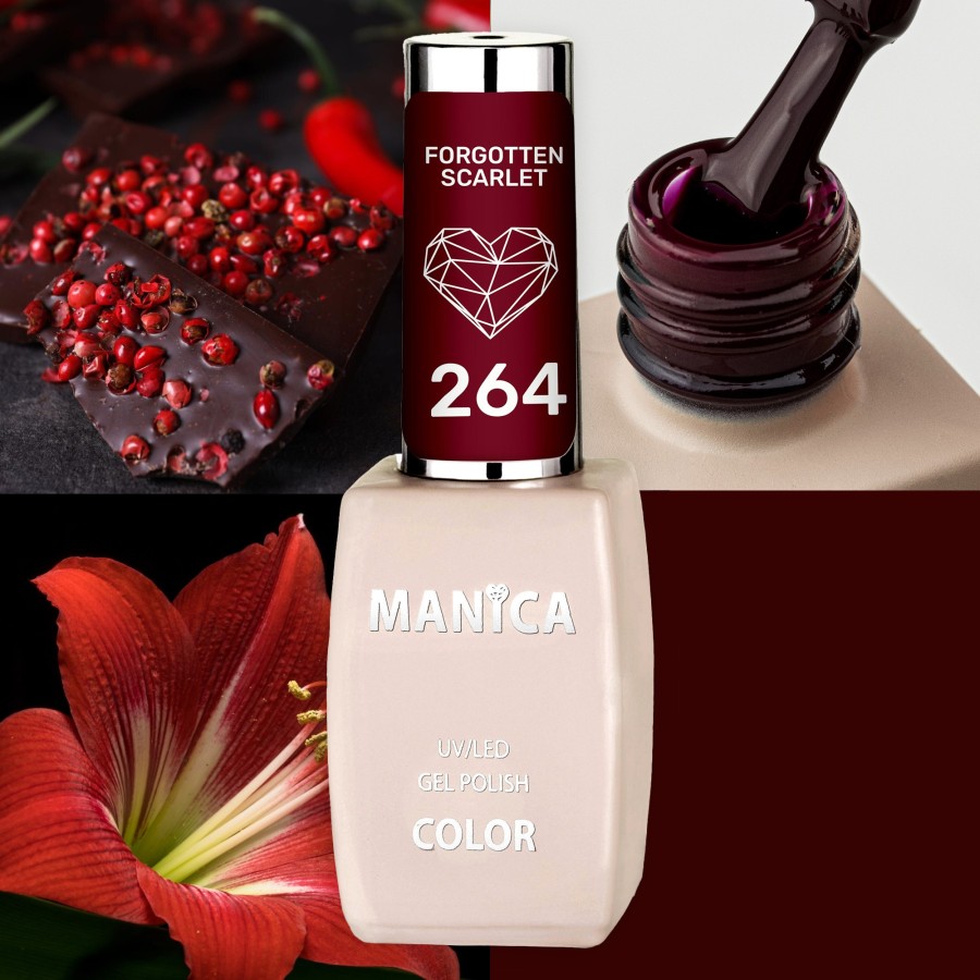 Manica Lakier hybrydowy LED/UV 10ml - Forgotten Scarlet  - 264