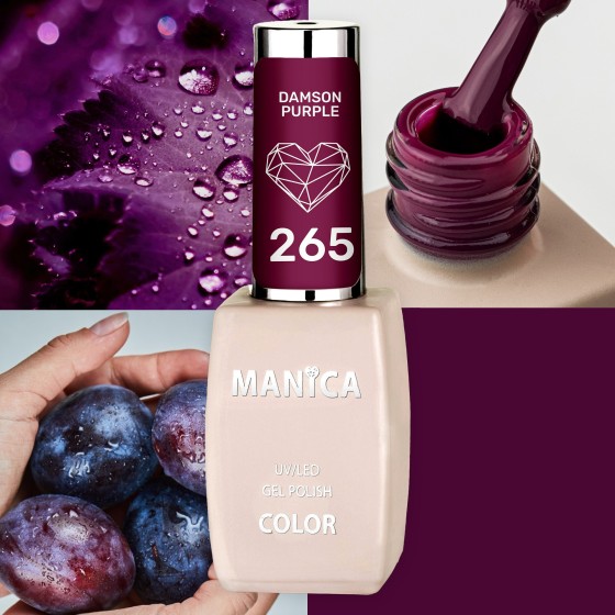 Manica Lakier hybrydowy LED/UV 10ml - Damson Purple  - 265