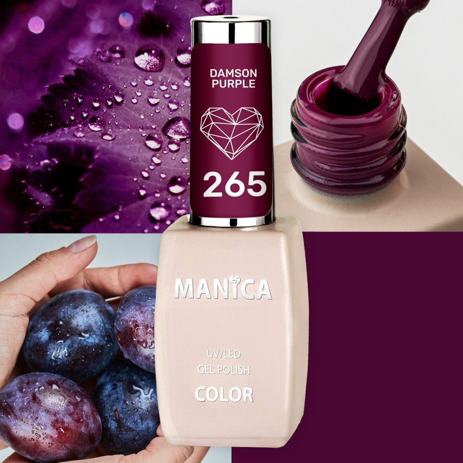 Manica Lakier hybrydowy LED/UV 10ml - Damson Purple  - 265