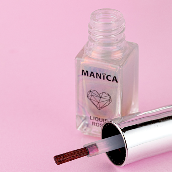 Liquid Rose pyłek w płynie 5ml  Różowy pyłek do zdobień | MANICA.PL