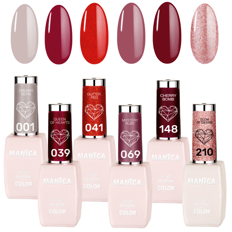 MANICA Zestaw lakierów hybrydowych Red Passion Set
