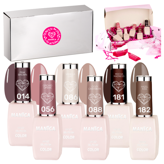 MANICA Zestaw lakierów hybrydowych Beige Set