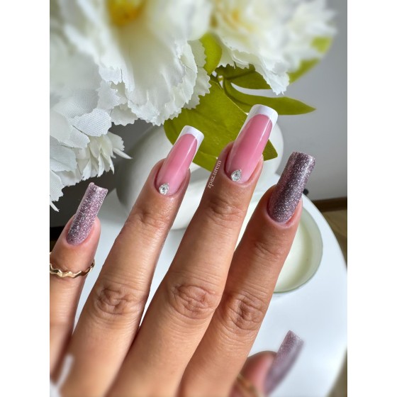 zestaw lakierów hybrydowych z brokatem