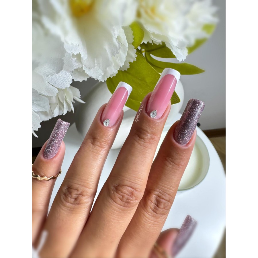 zestaw lakierów hybrydowych z brokatem