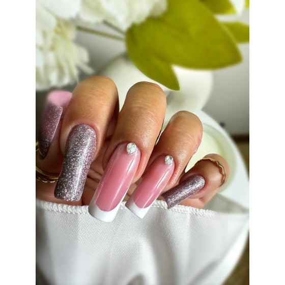 zestaw lakierów hybrydowych z brokatem