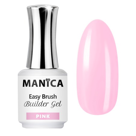 Manica Żel w butelce Easy Brush Builder Gel  - Pink 15ml