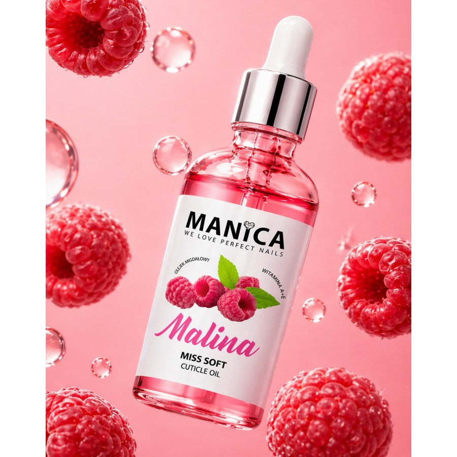 Manica Oliwka do skórek Miss Soft Raspberry 50ml