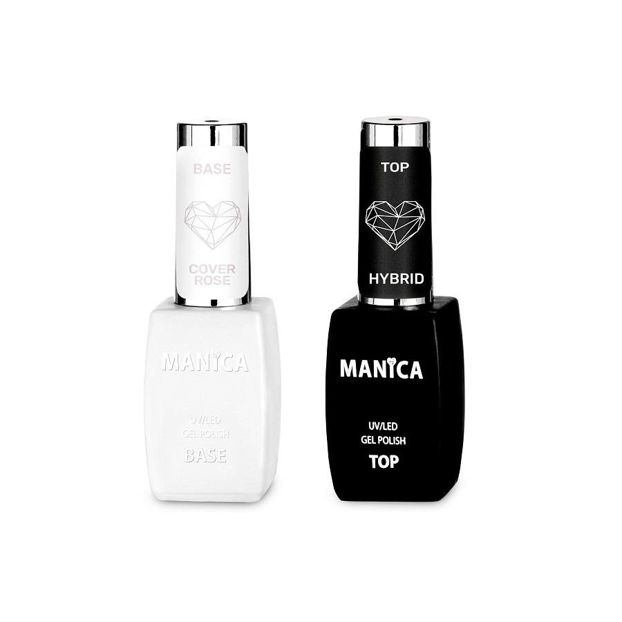 Manica Baza Cover Rose 10ml + Top Hybrid 10ml
