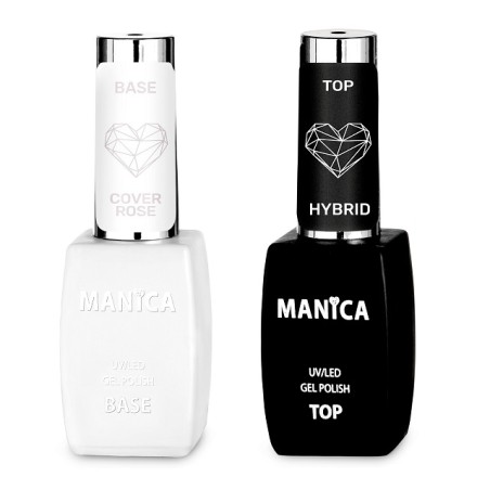 Manica Baza Cover Rose 10ml + Top Hybrid 10ml
