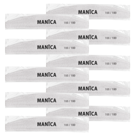 MANICA Pilnik do paznokci 100/180 - Bezpieczny Pakiet ZESTAW 10 SZTUK