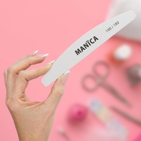MANICA Pilnik do paznokci 100/180 - Bezpieczny Pakiet ZESTAW 100 SZTUK