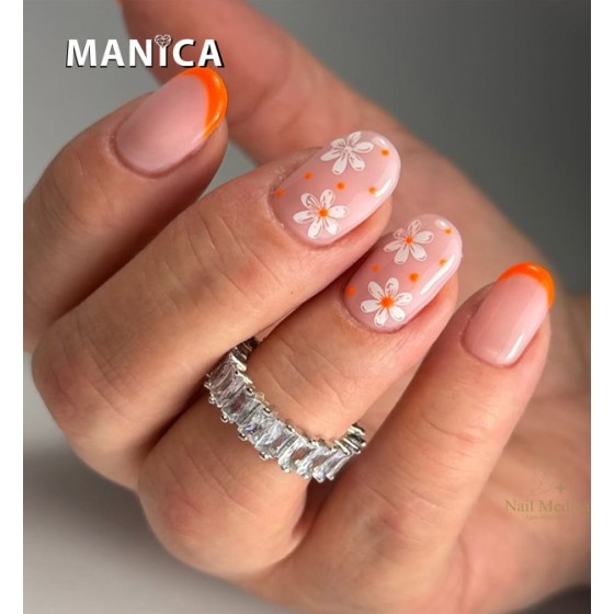 Pomarańczowy Neonowy Lakier Hybrydowy LED/UV żywy manicure | MANICA.PL