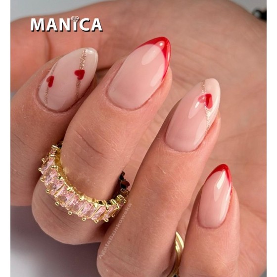 Zmysłowy lakier hybrydowy led/uv intens czerwony manicure manica.pl