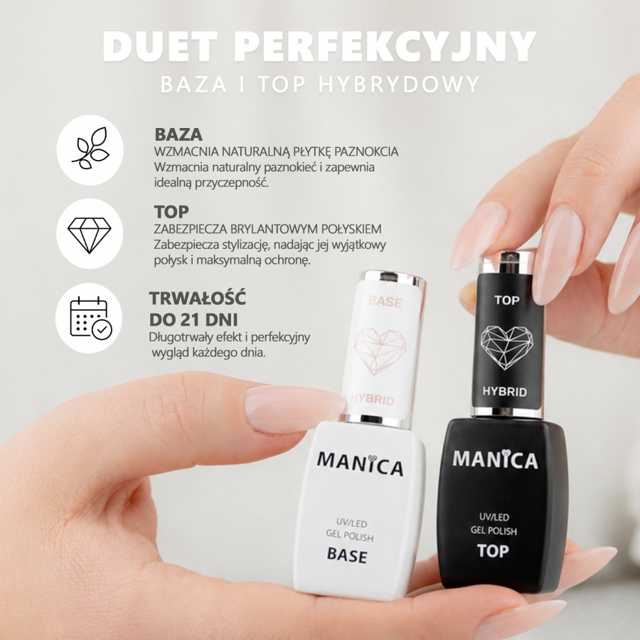 Manica Baza Cover Rose 10ml + Top Hybrid 10ml