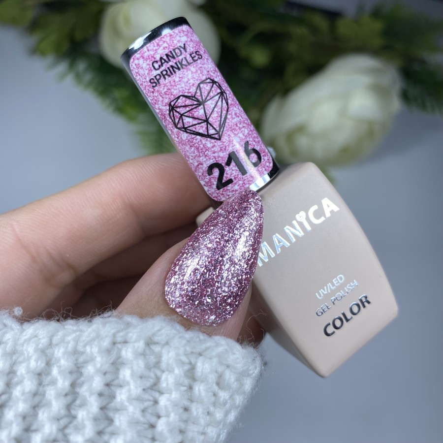 Manica Lakier hybrydowy LED/UV 10ml - Candy Sprinkles - 216