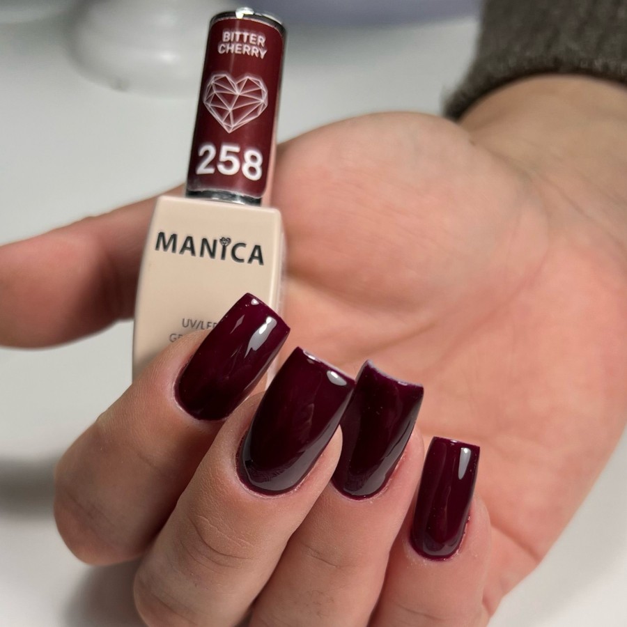 Manica Lakier hybrydowy LED/UV 10ml - Bitter Cherry - 258