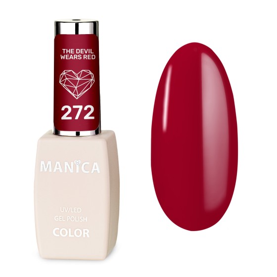Manica Lakier hybrydowy LED/UV 10ml - The Devil Wears Red - 272