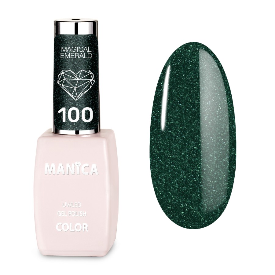 Szmaragdowy Lakier Hybrydowy LED/UV olśniewający manicure | MANICA.PL